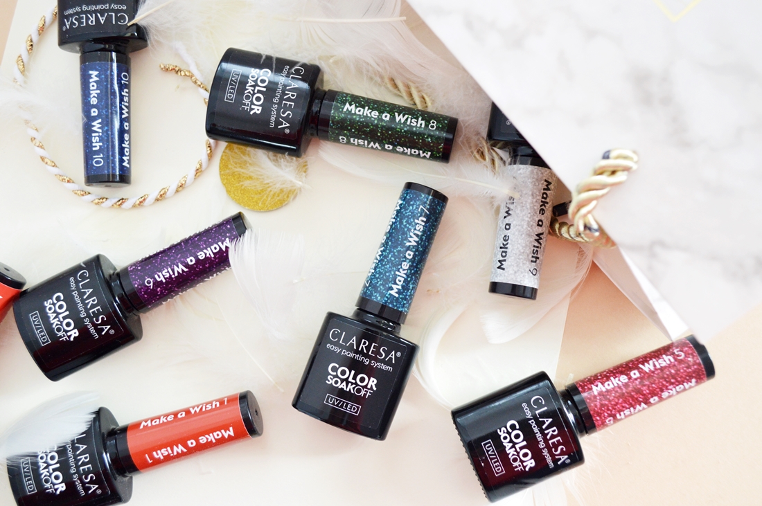 make a wish lakiery z drobinkami claresa puderek